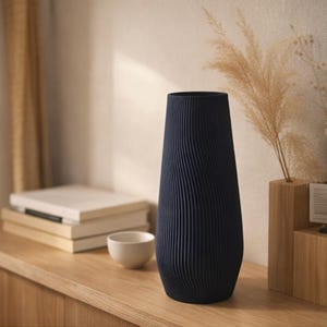 Vase de luxe ZenFlow | Pot sculptural élégant | Texture paramétrique complexe | Décoration moderne et élégante
