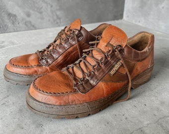 Mephisto Air Bag System Leather Shoes Mens EU 45 US 11.5 Moc Toe Brown