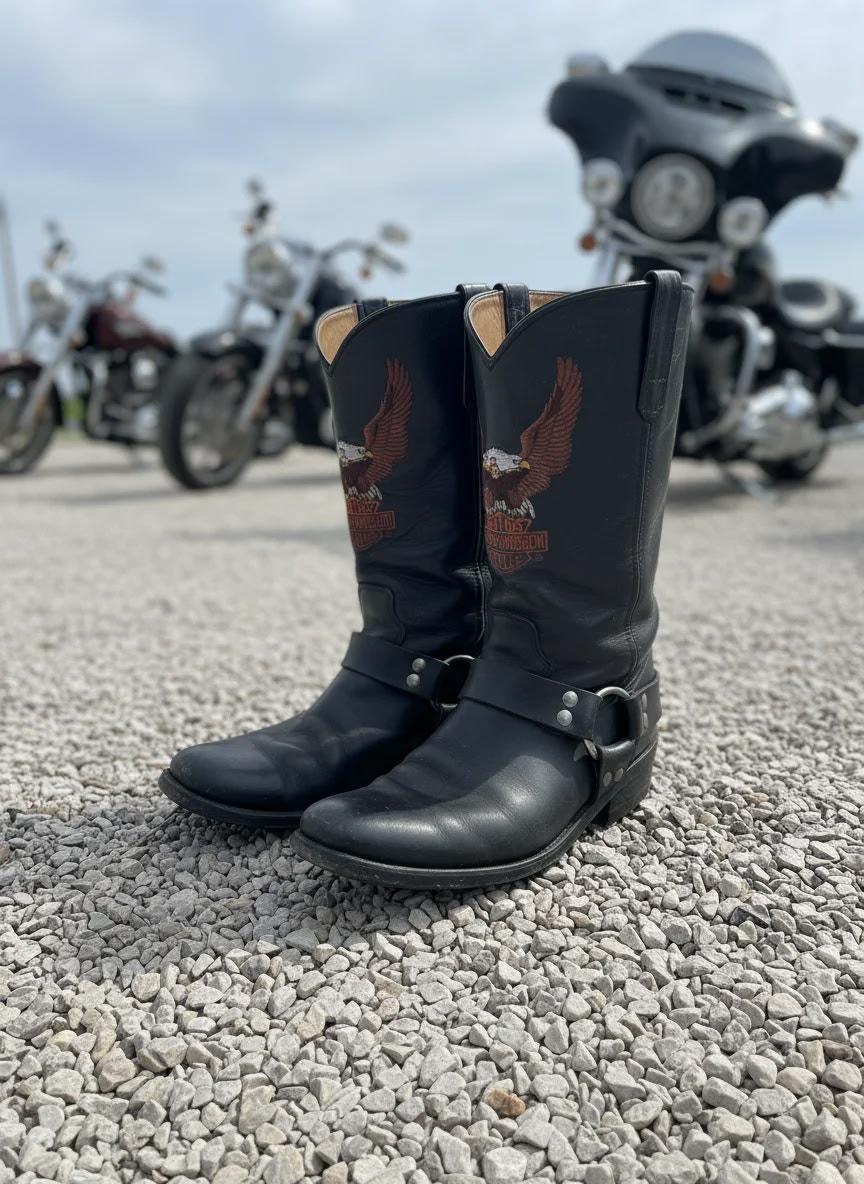 Black Harness Boots - Etsy