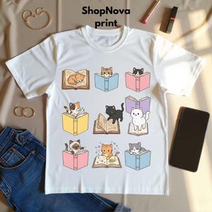 Unearth a Story Summer Reading PNG, Library Summer Reading Program, Book Lover cats, Kids Reading Shirt Design,