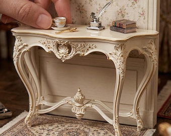 stl file Miniature Household Console, 1:12 Scale 3D Model, Dollhouse Vanity Furniture, DIY Miniature Craft, Perfect Gift for Hobbyists