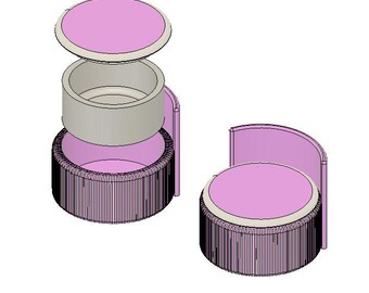 Miniature Pouf Chair STL File, Miniature Chair, Makeup Chair STL, 1:12 Scale 3D Model (Digital Download)