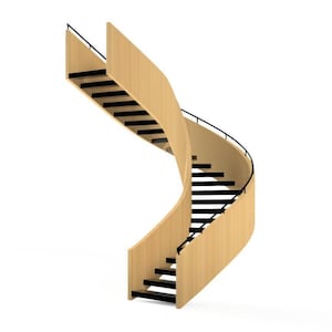 3D-Modell STL-Datei, Miniatur-Treppe im Maßstab 1:12, digitaler Download, perfekt für Puppenhaus-Enthusiasten und Miniaturisten
