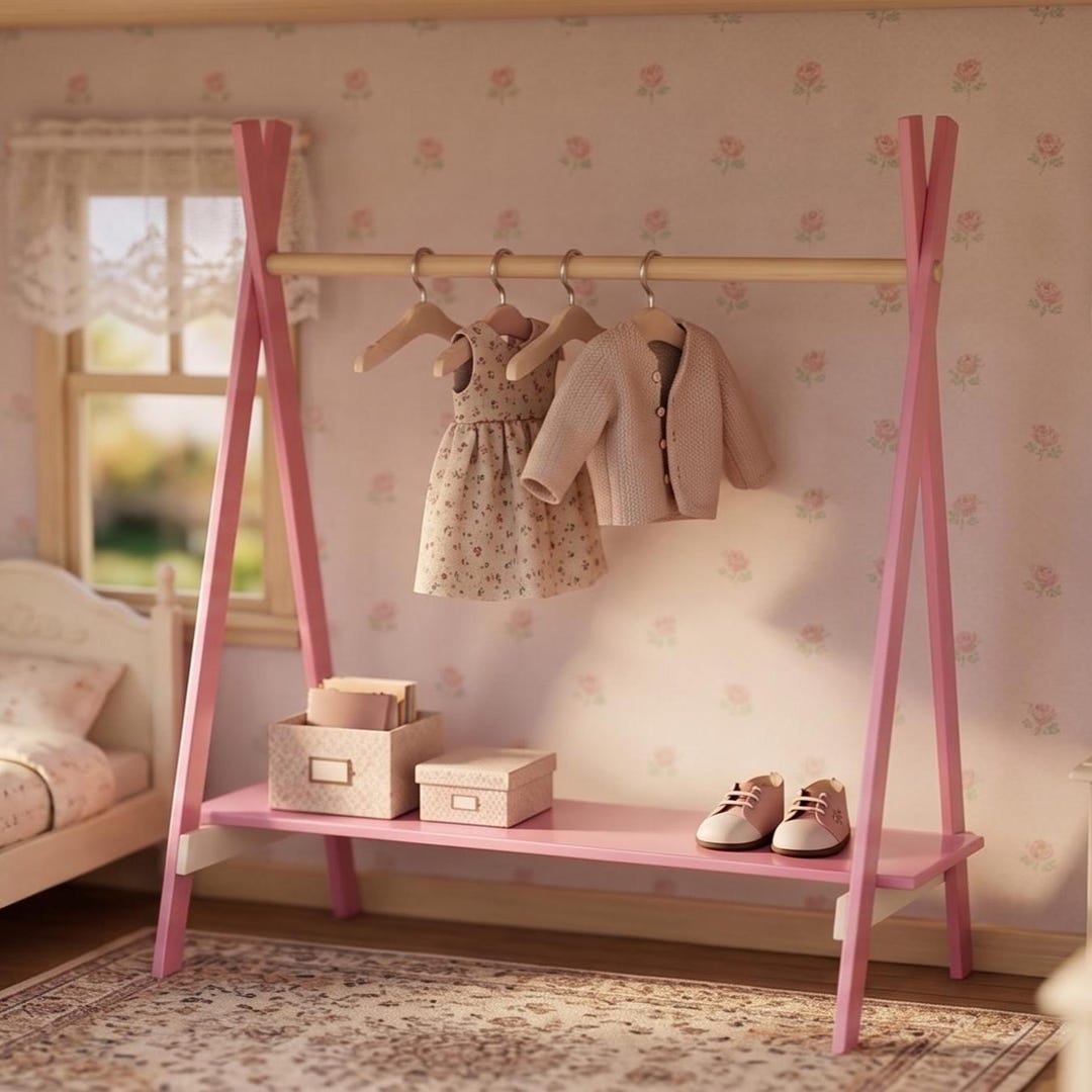 Miniature 1/12 Scale Clothes Rack STL - Modern Miniature Furniture for ...