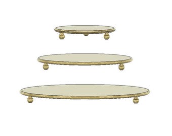 Miniature Serving Plate STL File, 1:12 Scale 3D Model, Dollhouse Furniture (Digital Download)