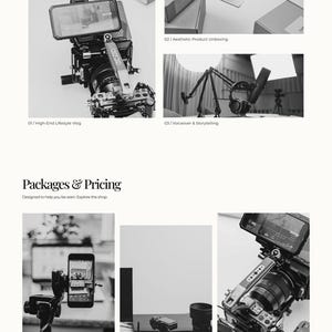 Template Site Web Canva UGC Creator | Site Internet Multipage Portfolio Canva | Modèle Portfolio UGC Esthétique | Media Kit Influenceur