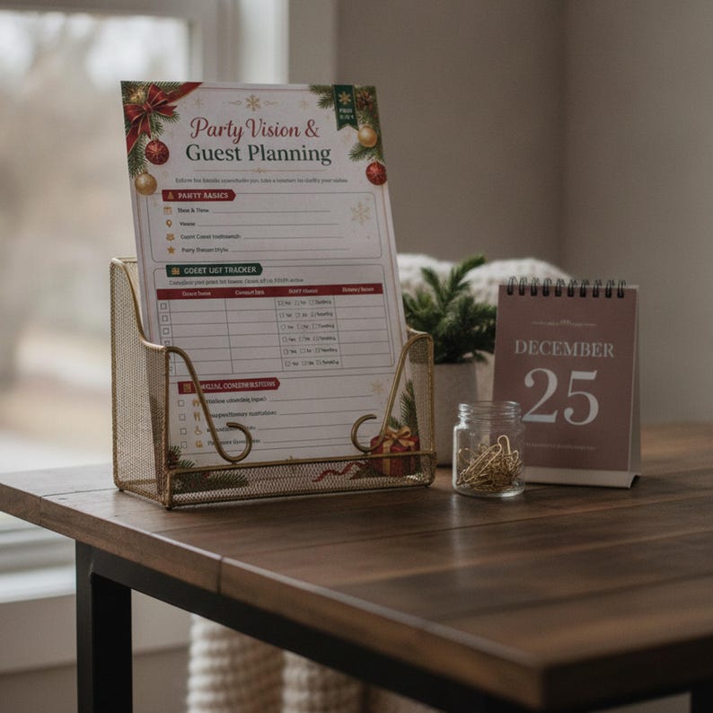 Christmas Party Checklist Printable, Event Planning Organizer, Holiday ...