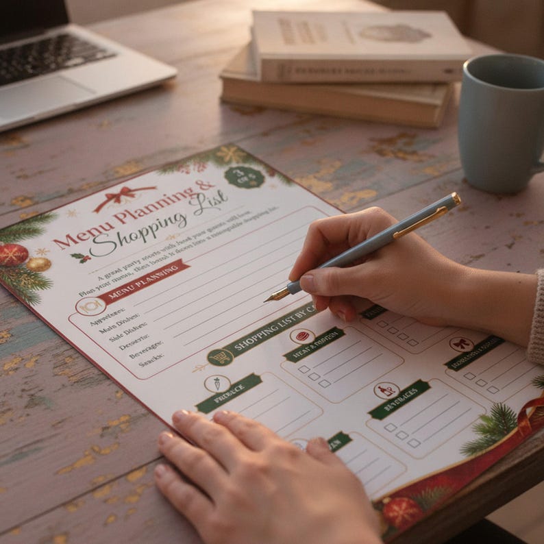 Christmas Party Checklist Printable, Event Planning Organizer, Holiday ...