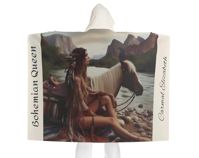 Hooded Bohemian Warm Plush Blanket