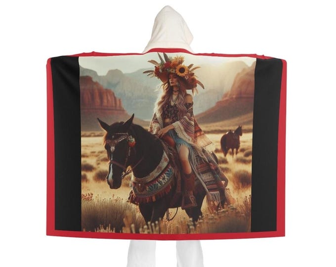 BOHO Hooded Warm Plush Blanket