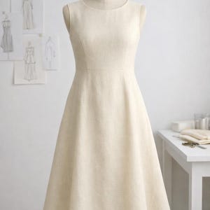 Classic A_line dress sewing pattern pdf /European style Beginner- friendly sewing Guide /instant Download dress pattern with measurements