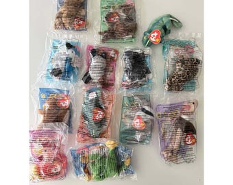 Lot of 11 Ty Teenie Beanie Babies 1999 McDonalds Happy Meal Toys Sealed New
