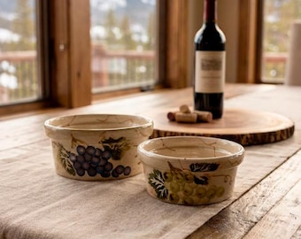 Rustic Vineyard Ramekin Bowls Set