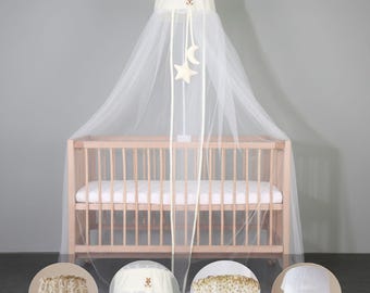 Soft Tulle Crib Canopy, Dreamy Nursery Decor, Mosquito Net, Princess Bed Drape