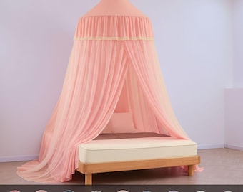 Polyester Bed Canopy Drapes | Princess Mosquito Net, Dreamy Bedroom Decor