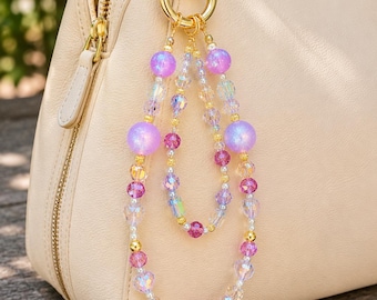 Phone Charm - Bag Charm - Beaded Keychain
