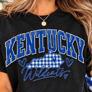 Kentucky png, Kentucky Wildcats PNG, Kentucky Gingham PNG, Wildcats Game Day Shirt Design, Ky Football
