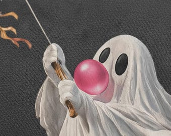 Halloween ghost with kite png , preppy ghost bubblegum png