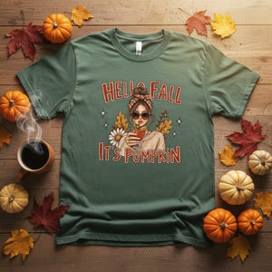 Fall Girl PNG, Messy Bun Cocktail Design with Pumpkin Season Text