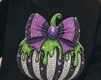 Calabaza de diamantes de imitación de Halloween brillante PNG
