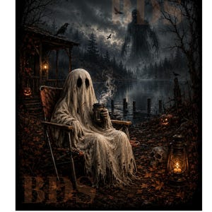 Summerween Ghost PNG, Mentally I m Here But Watch Your Back PNG,  halloween lovers trendy shirt, Halloween design PNG, funny fall design png