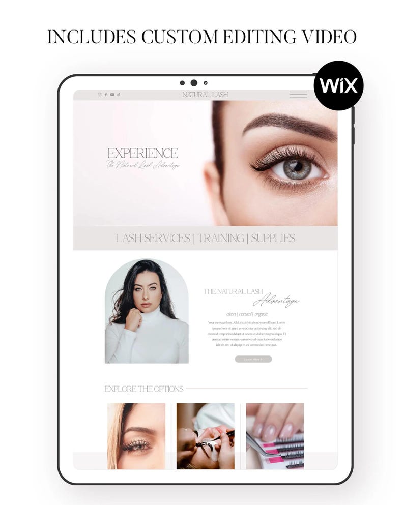 Wix Lash Business Website Template | Salon Services, Training, Supplies ...