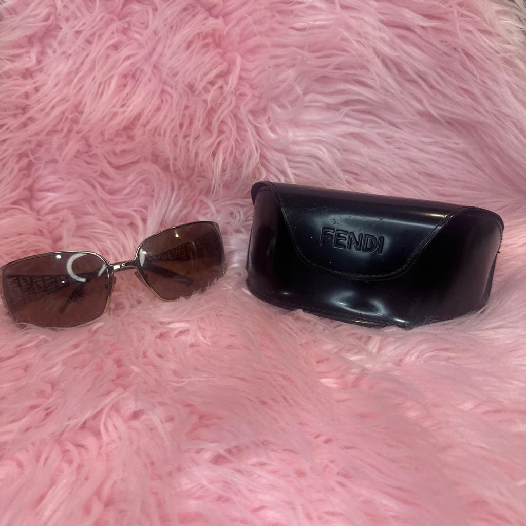 小物 FENDI sunglasses Zucca archive y2k Y2K Vintage Fendi Sunglasses Gold Zucca Monogram Brown Gradient