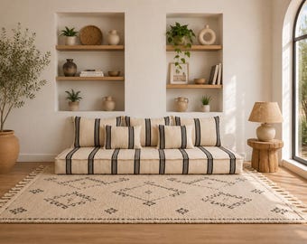 Handgefertigtes traditionelles Boujaad-Kelim-Sofa – Authentische marokkanische Handwerkskunst