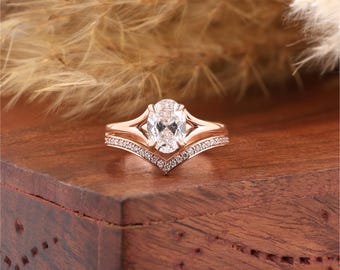1.20 CT Oval Cut Lab Grown Diamond Engagement Ring, 14K Solid Gold Ring, Promise Ring For Her