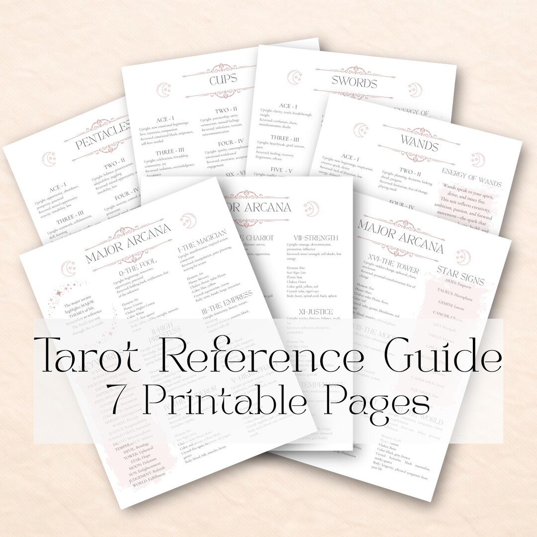 Tarot Notes.pdf Tarot Reference Guide Printable | Major & Minor Arcana Meanings | Tarot ...