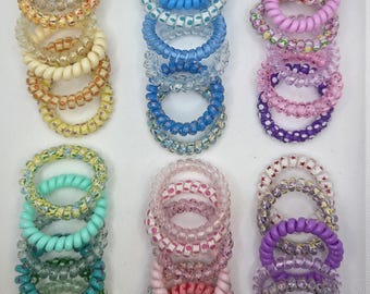 6 - PC. Stacked Jelly Bracelets