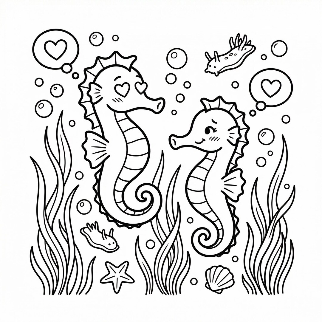 30 Easy Ocean Coloring Pages – Simple Sea Animals for Kids, Preschool ...