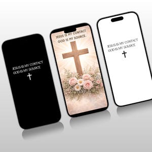 3-Pack Simplistic Christian Phone Wallpaper | Unique Jesus Bible Lock Screen | Religious Background