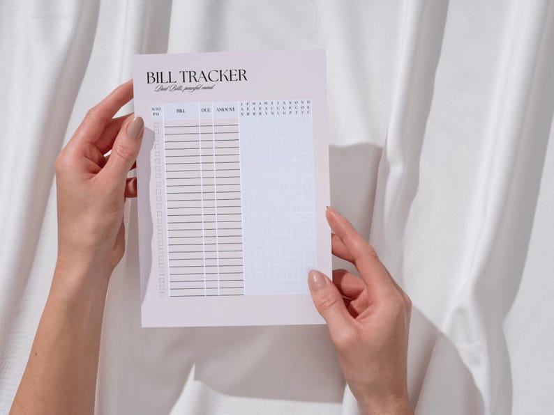 Monthly Budget Planner Printable- Bill Tracker, Expense Tracker ...