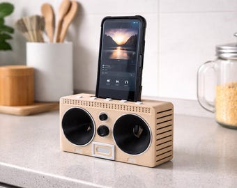 Retro Boombox Phone Sound Amplifier