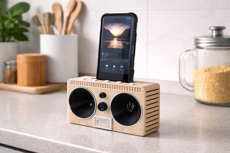 Retro Boombox Phone Sound Amplifier - Etsy