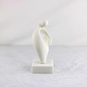 Modern Abstract Sculpture | Minimalist Home Decor | 3D Printed Art | Contemporary Desk Decor | Unique Gift Idea | White Sculpture image 4