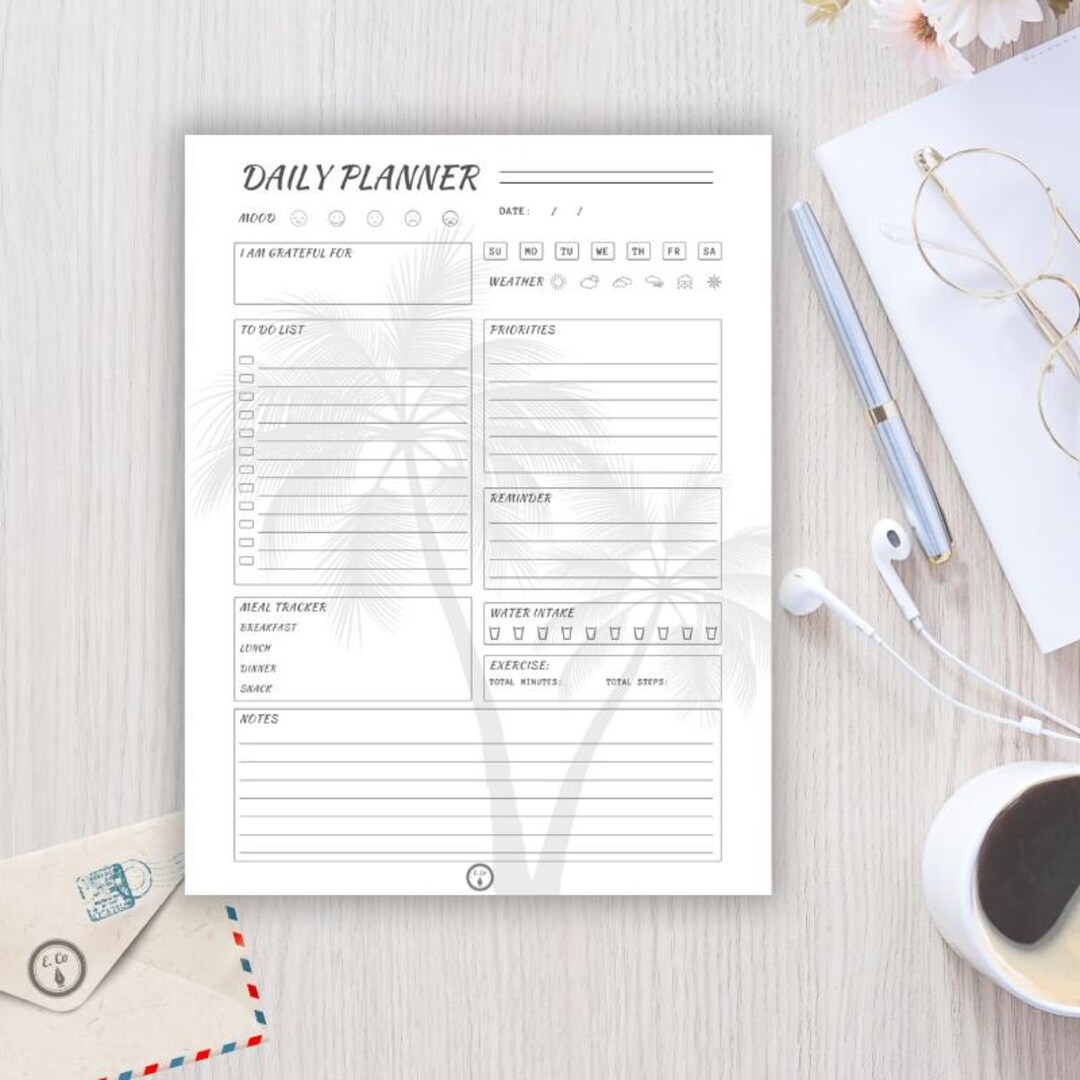 2026 Tropical Planner Set | Digital Daily Weekly Monthly Calendar ...