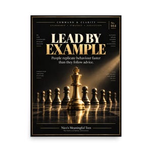 Executive Leadership Wall Art No. 014 – Lead By Example – Premium Office Poster, 3 Sizes