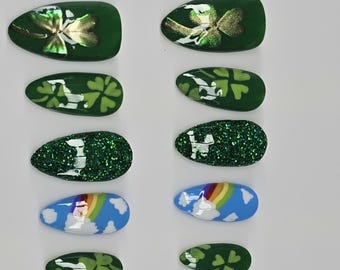 Ongles à presser personnalisés | Ongles en gel faits main | Attaches réutilisables | Jeu de clous sur commande
