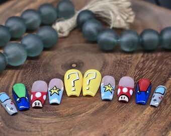Ongles à presser personnalisés | Ongles en gel faits main | Attaches réutilisables | Jeu de clous sur commande