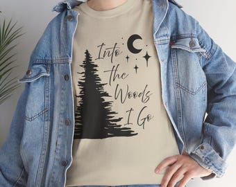 In den Wald gehe ich T-Shirt | Kiefer Mond Wald Grafik