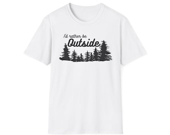 Ich wäre eher außerhalb T-Shirt | Pine Tree Forest Natur Camping Tee