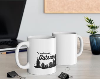 Waldbäume außerhalb Becher - Keramik Kaffeetasse für Outdoor-Enthusiasten