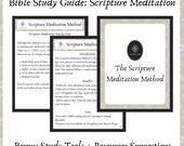 Scripture Meditation Guide Printable | Quiet Time Bible Study Guide (Digital Download)