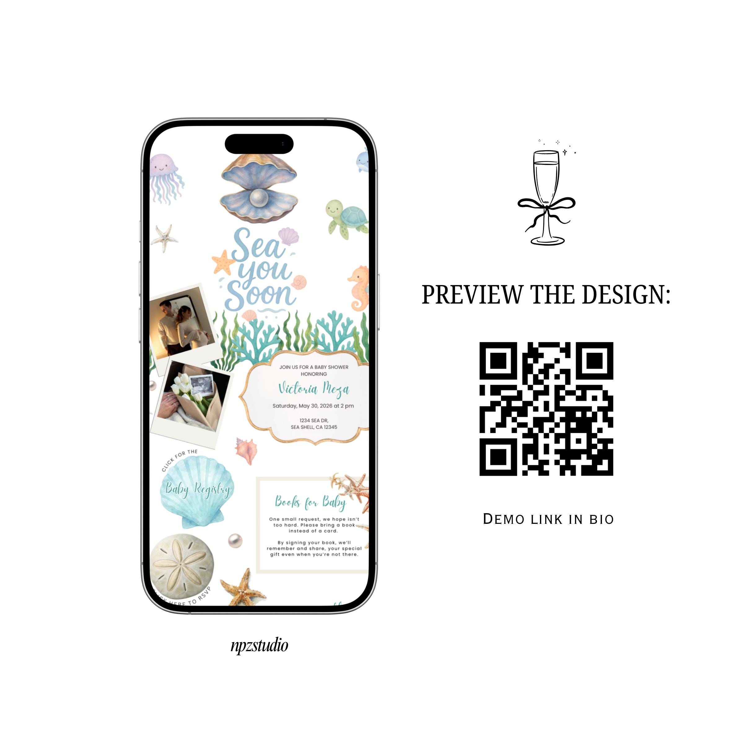 Sea You Soon Boy Baby Shower Website Template With RSVP | Editable ...