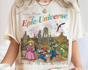 Retro Comfort Colors Epic Universe Shirt, Family Universe Park Trip 2026 Shirts, Orlando Park Epic Universe Shirts