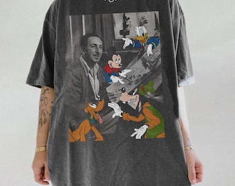 Camiseta Vintage com Retrato de Walt Disney, Camiseta do Magic Kingdom, Camiseta com Citação de Lenda da Disney, Camiseta de Férias na Disneylândia, Eu Gosto do Impossível Disney
