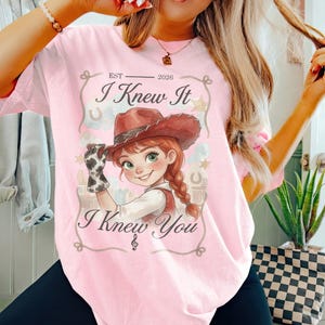 Watercolors TS Jessie Toy Story 5 Comfort Colors Shirt, Vintage I Knew It I Knew You, Disneyland Toy Story Family Matching Tee image 5