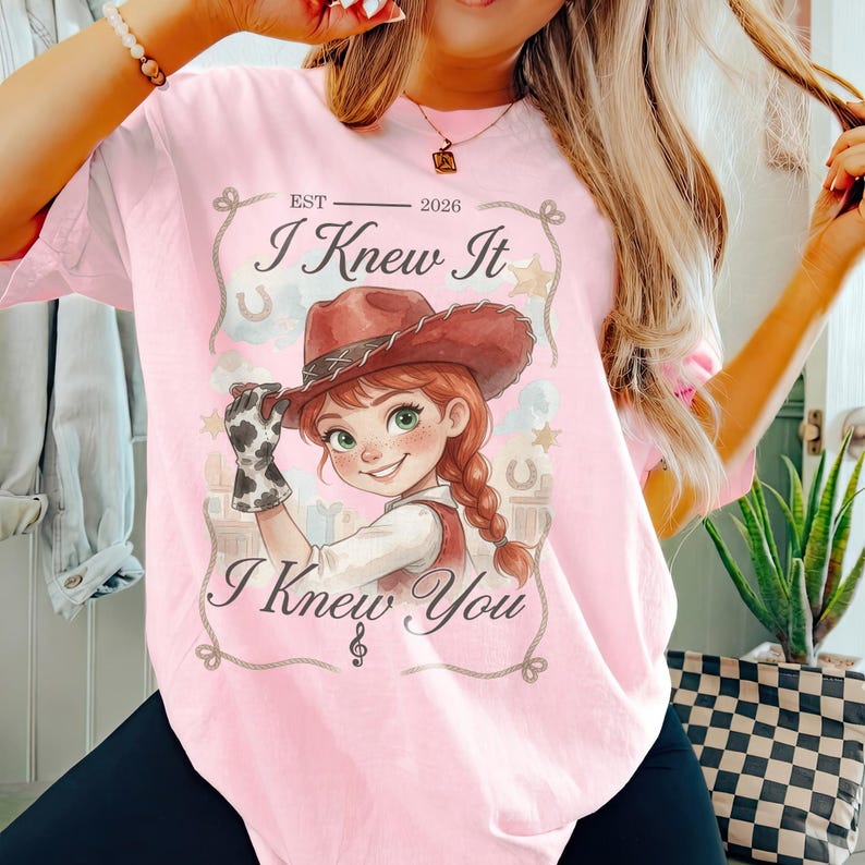 Watercolors TS Jessie Toy Story 5 Comfort Colors Shirt, Vintage I Knew It I Knew You, Disneyland Toy Story Family Matching Tee image 5